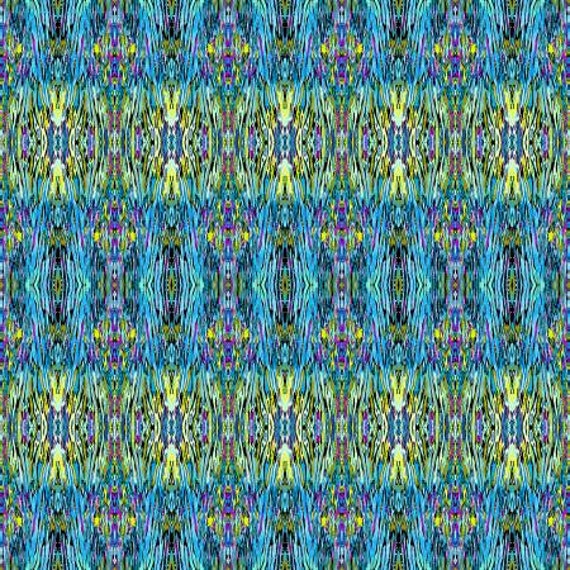 Blue Hawaii Abstract Blender Fabrics/Benartex Fabric Spirals By The Yard, Fat Quarters