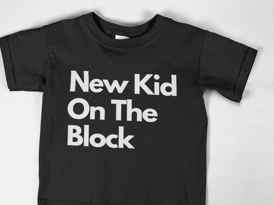 New Kid On The Block, Kids Toddler Youth Boys Girls Black Cotton Graphic Music T-Shirt Tee Gift