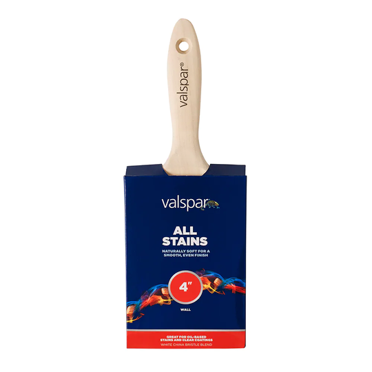 Valspar 4-in Flat Stain Brush Natural Bristle- Polyester Blend Paint Brush | 882568600