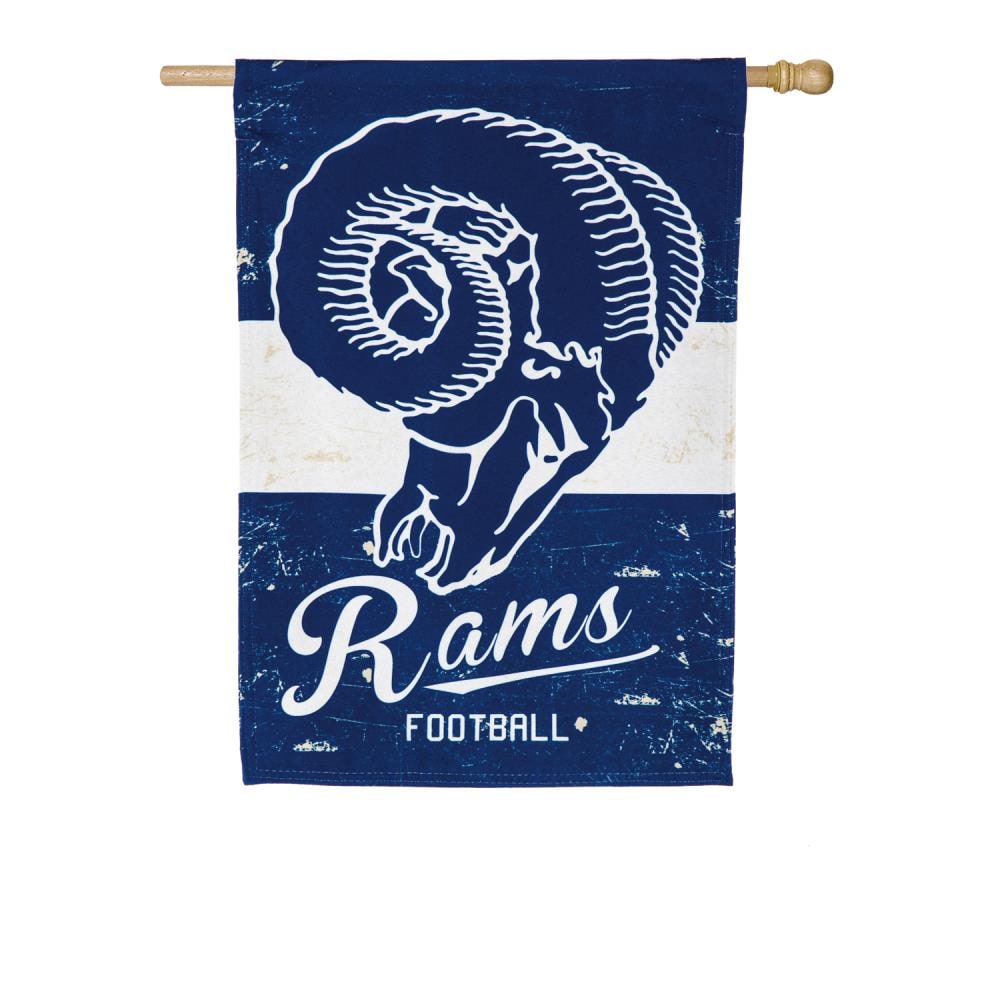 Team Sports America 2.3-ft W x 3.6-ft H Los Angeles Rams House Flag Polyester in Blue | 13L3828VINT