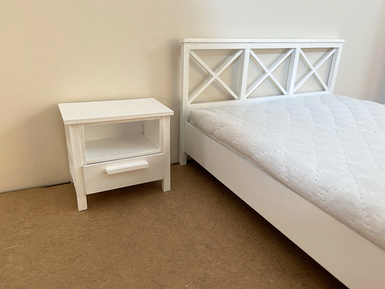 Bed Side Table For Doll, Modern Miniature Nightstands, Dollhouse Table, Furniture