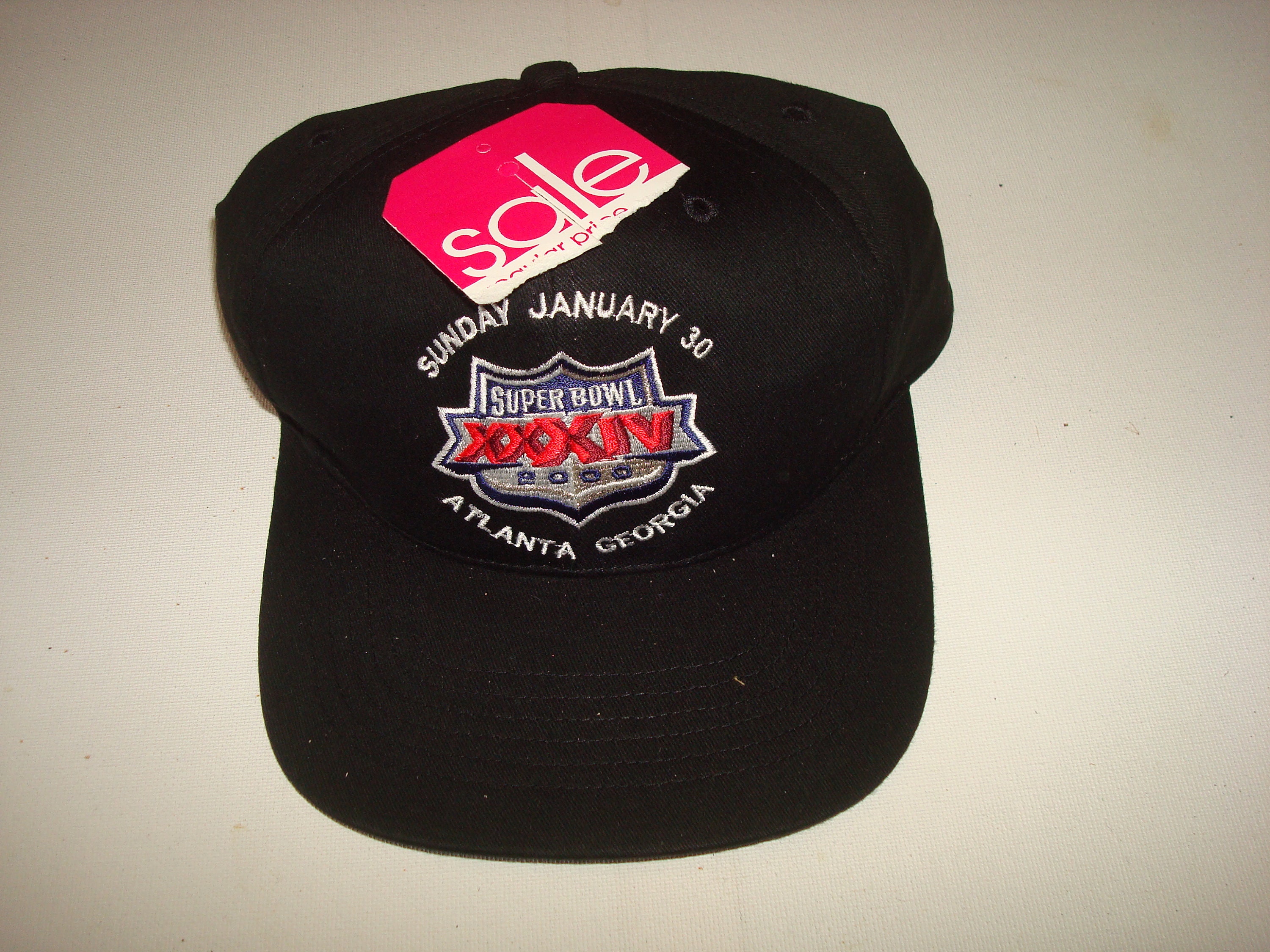 Rams Super Bowl Atlanta Snapback Script Hat Cap Vintage 90S