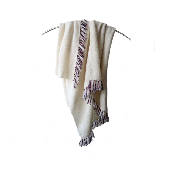 Throw Alpaca Blend With Fringes Handwoven Blanket 71 X 51 Inch Creme White, 3 Color