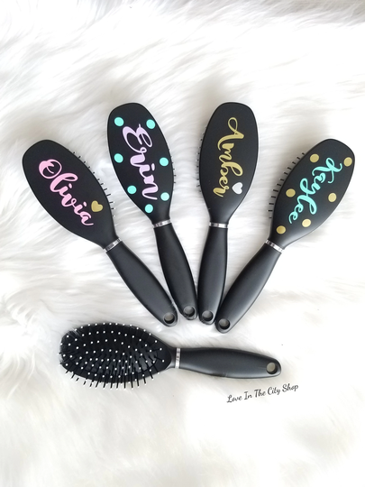 Custom Hair Brush, Bridesmaid Brushes, Personalized Salon Hair Brush, Custom Brush
