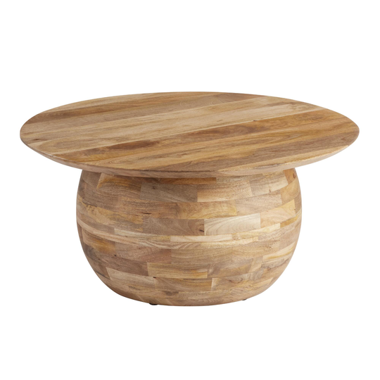 Round Driftwood Wood Ball Gregor Coffee Table: Brown by World Market