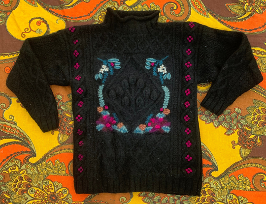 Ll Bean Black Wool Blend Sweater