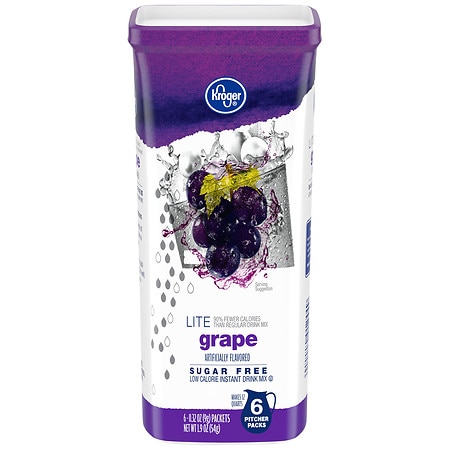 Kroger Lite Grape Instant Drink Mix - 0.32 oz x 6 pack