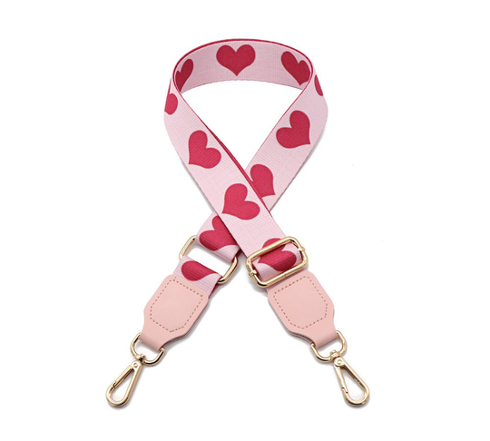 A Piece Of Adjustable Cotton Blended Webbing Strap Leather Bag Handles, Bag Strap For Replacement Metal Fastener Cae1582