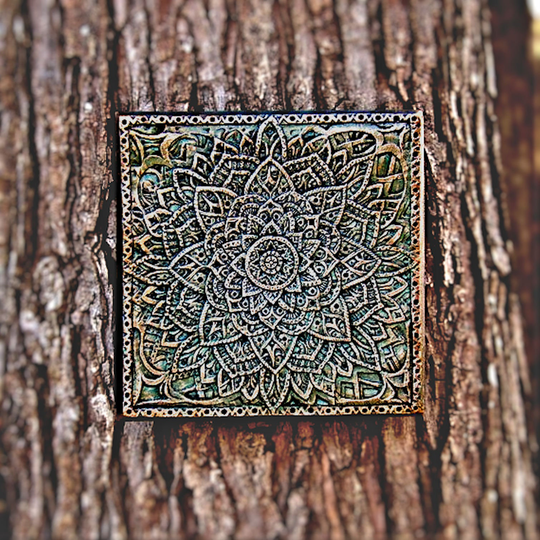 Crystal Mandala Wall Art Outdoor Decor, Stone Sculpture Garden Gifts Or Front Porch Decor