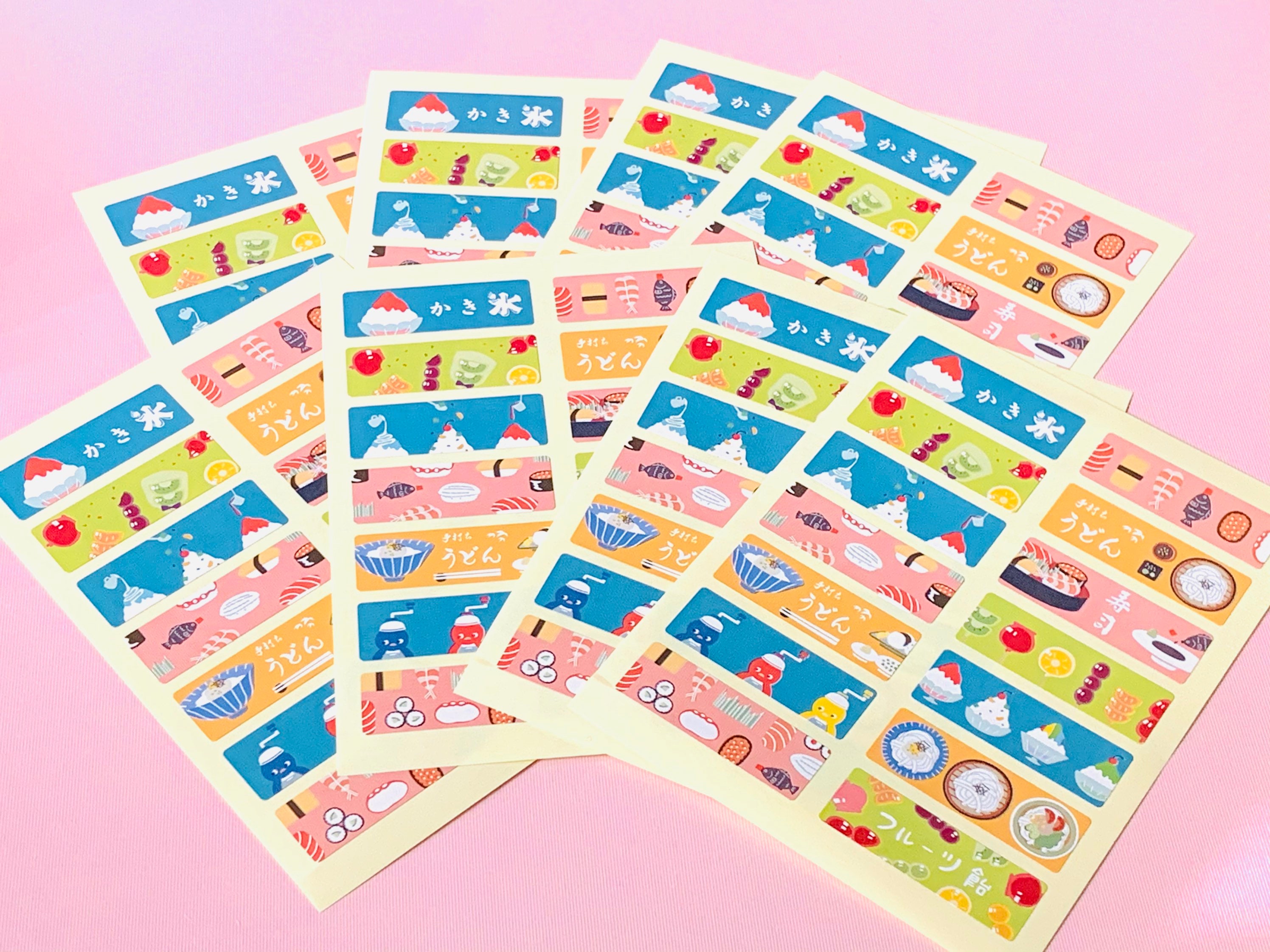 Kawaii Food Stickers, Kawaii Planner Sushi Sticker Seals, Ramen Noodle Ice Cream Japan Life, Dessert