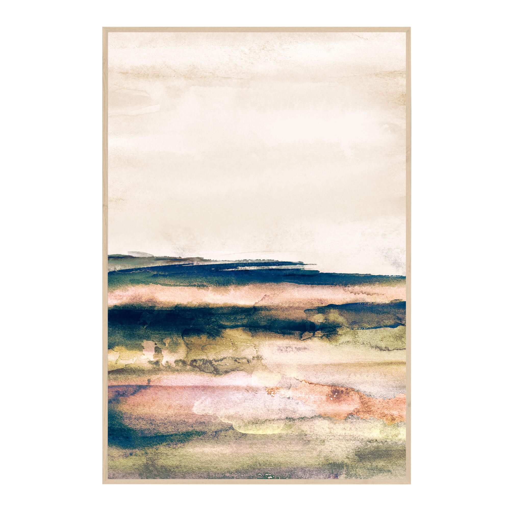 Terra Strata II Abstract Watercolor Framed Canvas Wall Art by World Market