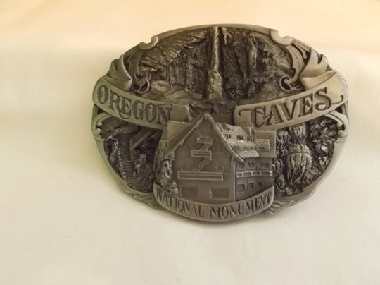 Vintage~Oregon Caves~Belt~Buckle~1991~Usa~Nice~Buckle