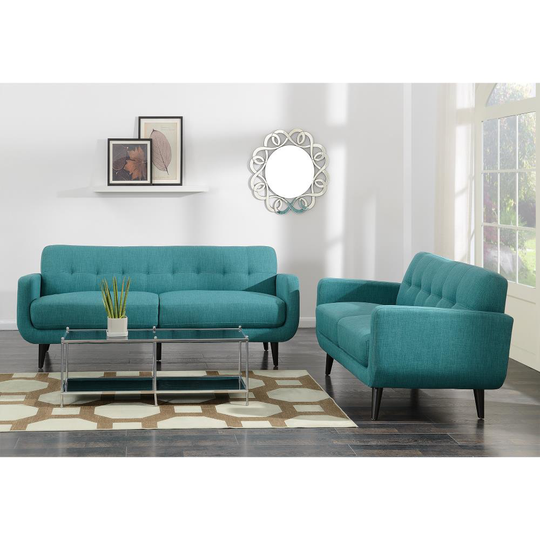 Picket House Furnishings Hailey Modern 2-Piece Polyester/Polyester Blend Teal Living Room Set in Green | UHD087SL2PC