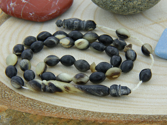 Small Black Ram Horn 33 Beads Islamic Prayer Beads Misbaha From Turkey 303026 Tasbih Tasbeeh Tesbih Rosary, Islamic Rosary