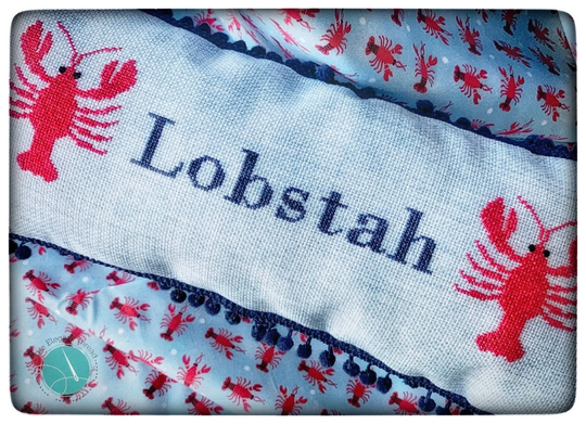 Lobster Pillow Complete Kit - Cross Stitch Chart & Supplies By The Elegant Thread