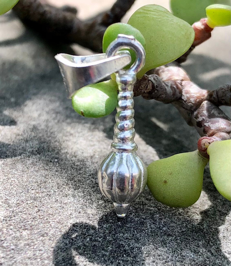 Artisan Crafted 925 Sterling Silver Lord Hanuman Gada Mace Pendant Jewelry, Wearing, Keeping in Temple, Puja Handmade, Handcrafted Free Ship