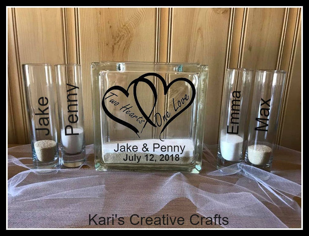 Unity Sand Ceremony Set, Blended Family Ceremony, Wedding Ceremony, Set, Personalized Unity, Unity Sand Set