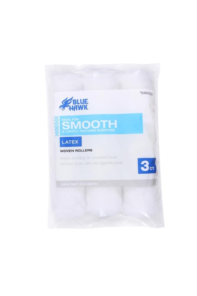 Blue Hawk 3-Pack 9-in x 3/8-in Woven Synthetic Blend Paint Roller Cover | 91409