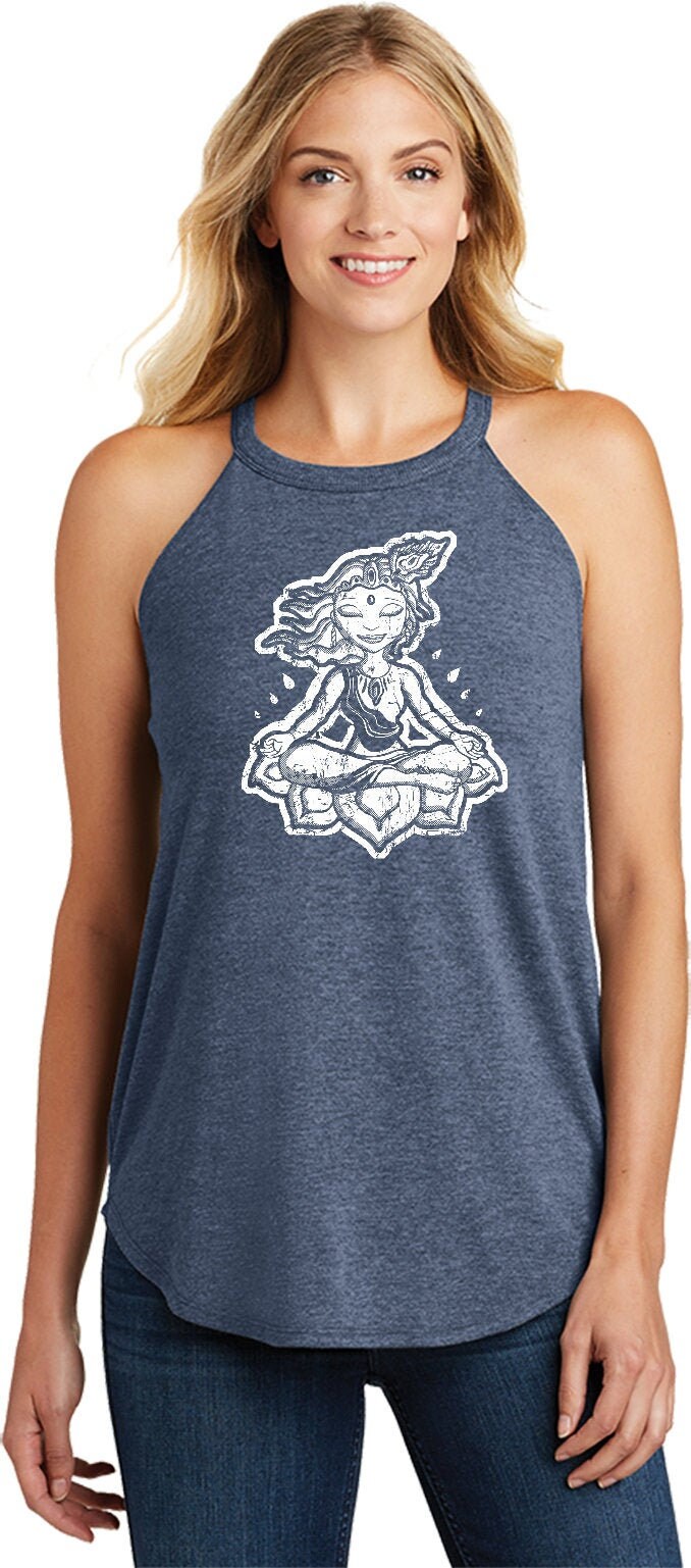 Krishna Ladies Yoga Tri Blend Rocker Tanktop = Krishna-Dt137L