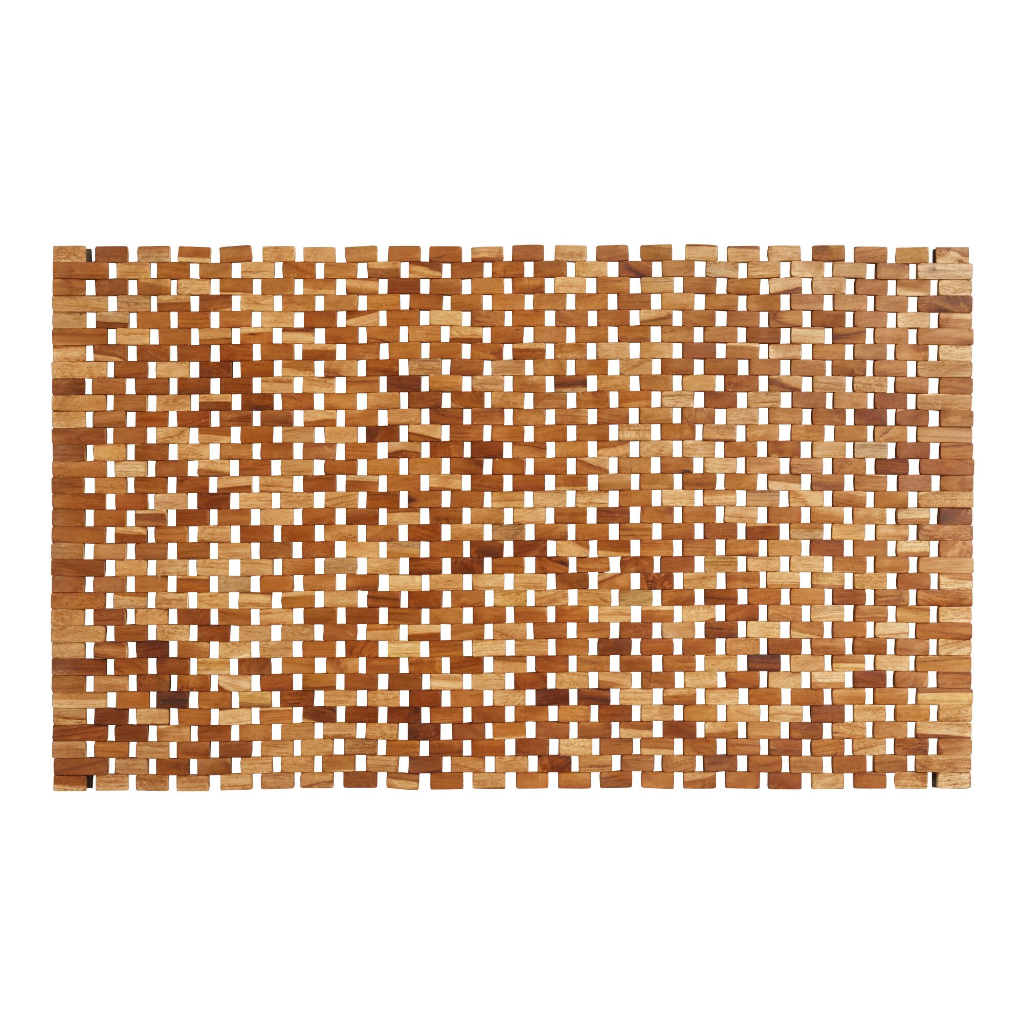 Teak Wood Bath Mat: Natural by World Market