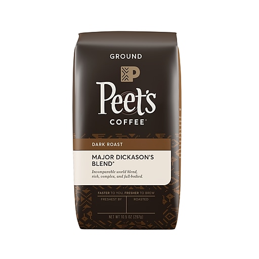 Peet's Coffee Major Dickason's Blend Ground Coffee, Dark Roast, 10.5 oz. (836261)