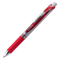 EnerGel RTX Retractable Liquid Gel Pen, (0.7mm) Metal Tip, Medium Line, Red Ink Pentel Author