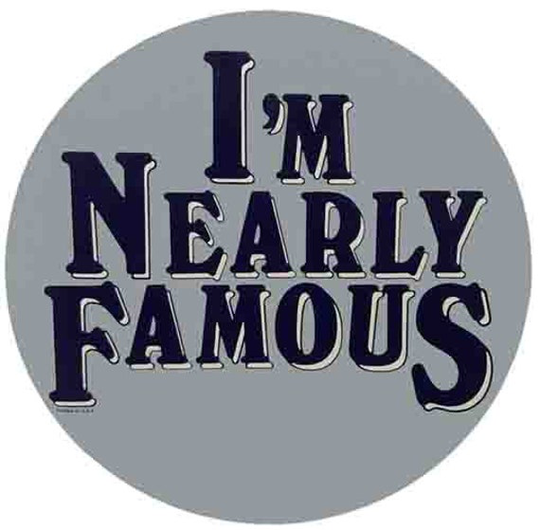 Vintage 1950's Style I'm Nearly Famous Funny Retro Travel Decal Sticker State Map
