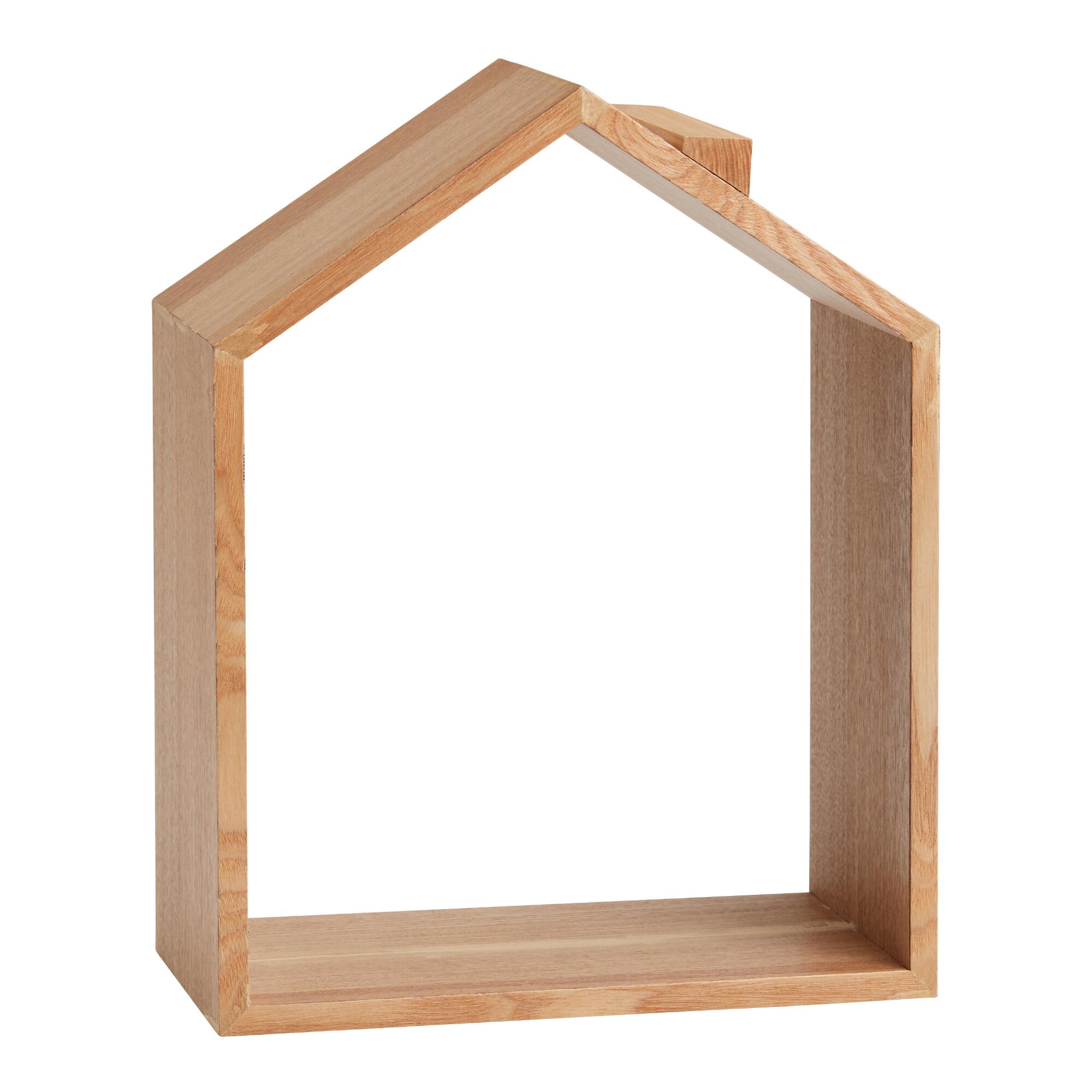 Natural Wood House Shaped Shelf by World Market