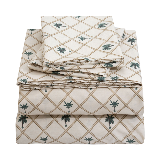 Karin Maki Karin Maki Kona Full 180-Thread Count Cotton Blend Gold Bed Sheet Polyester | 07185600013KM