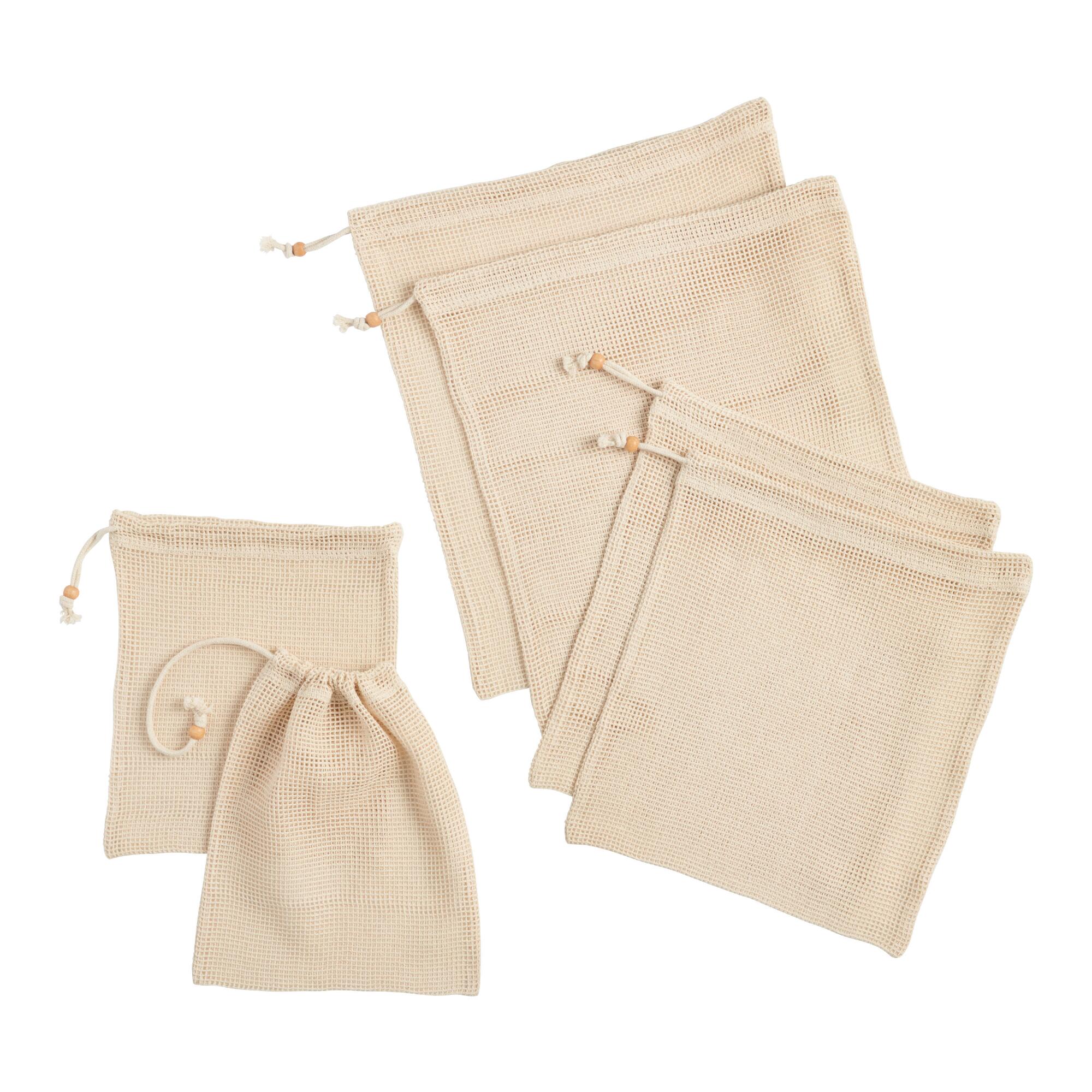 Organic Cotton Mesh Produce Bags 6 Pack by World Market