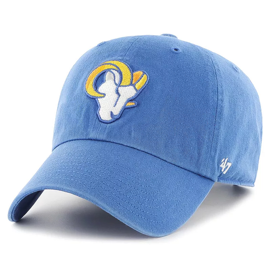 Men's '47 Royal Los Angeles Rams Clean Up Primary Logo Adjustable Hat, LAR Blue
