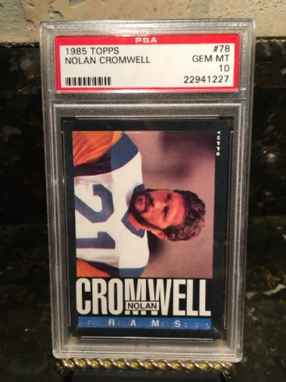 1985 Topps #78 Nolan Cromwell Psa 10 Gem Mint Rams