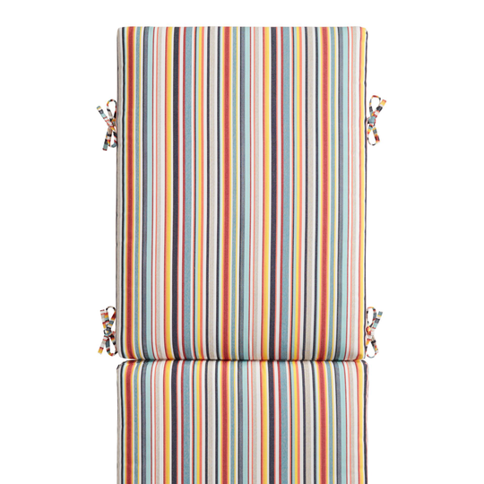 Sunbrella Multicolor Stripe Outdoor Patio Chaise Lounge Cushion - Acrylic by World Market