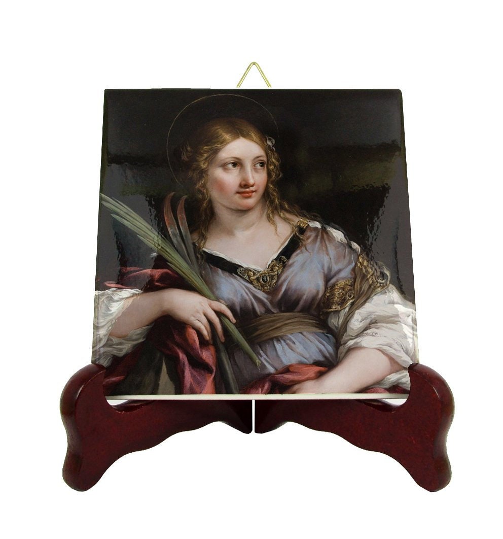 Saint Martina - Catholic Saints Serie St Icon On Ceramic Tile Saint Art Patron