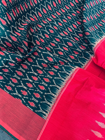 Blended Cotton Pochampally Saree | Bengal Looms