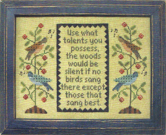 Use What Talents You Possess By All Through The Night Counted Cross Stitch Pattern/Chart