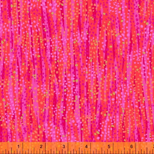 Dewdrop in Wonderland, Pink Blender Fabric, Gold Metallic, Whistler Studios, Windham Fabrics, Sold By The Half Yard