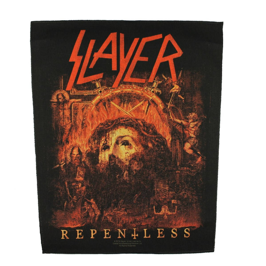 xlg Slayer Repentless Back Patch Album Art Heavy Metal Jacket Sew On Applique
