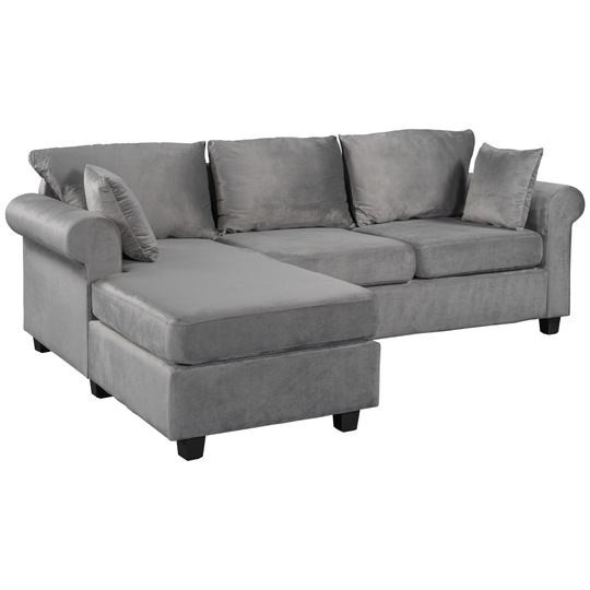 XIZZI Modern Gray Polyester/Blend Sectional | ZH-SFZ0107