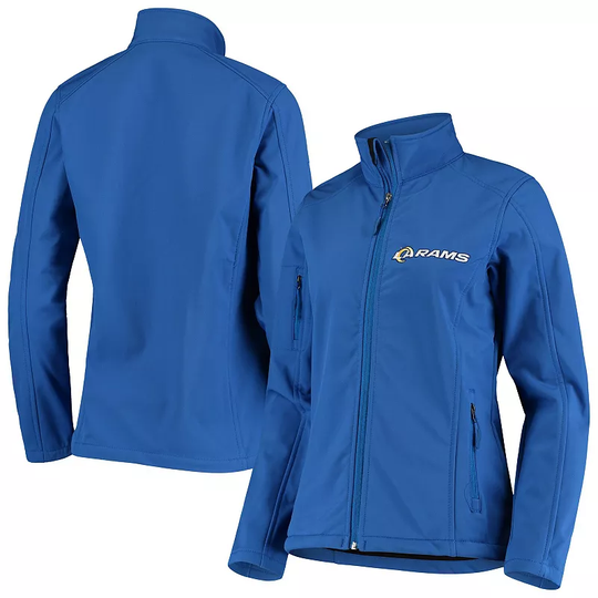 Women's Royal Los Angeles Rams Full-Zip Sonoma Softshell Jacket, Size: XL, LAR Blue