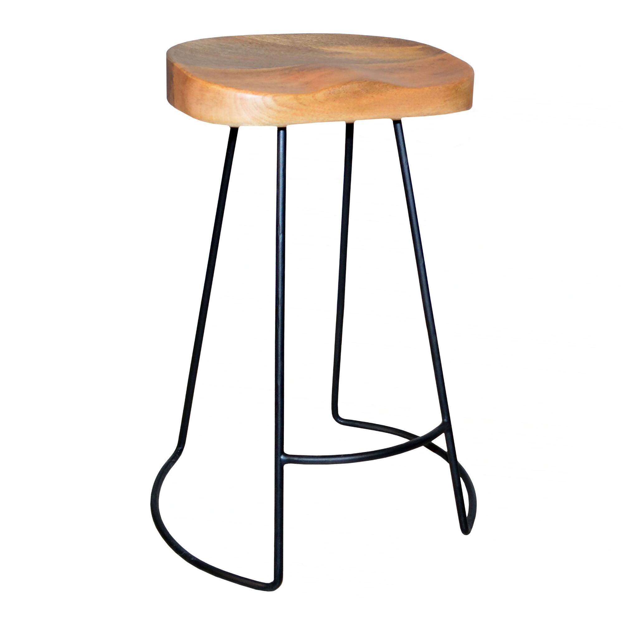 Wood and Metal Backless Porter Counter Stools Set of 2 by World Market