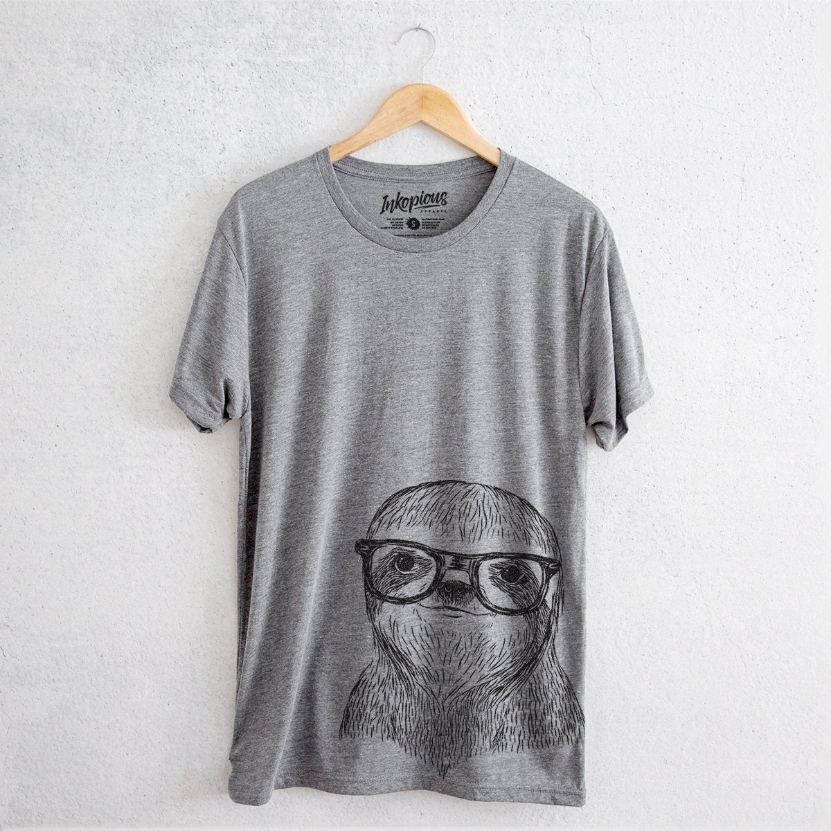 Sidney The Sloth - Tri-Blend Unisex Crew Grey
