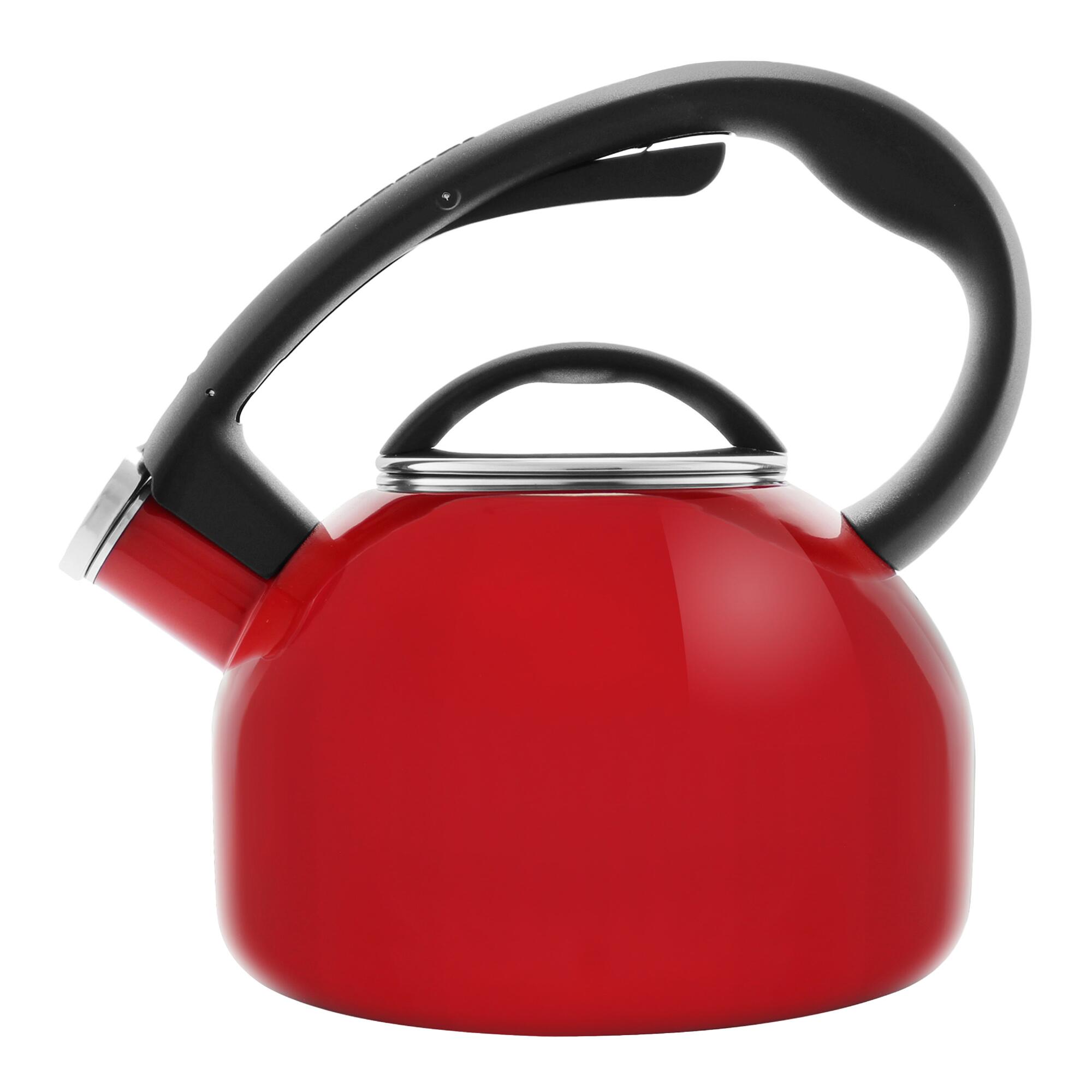 Chantal Apple Red Enamel Carbon Steel Tea Kettle - Stainless Steel by World Market