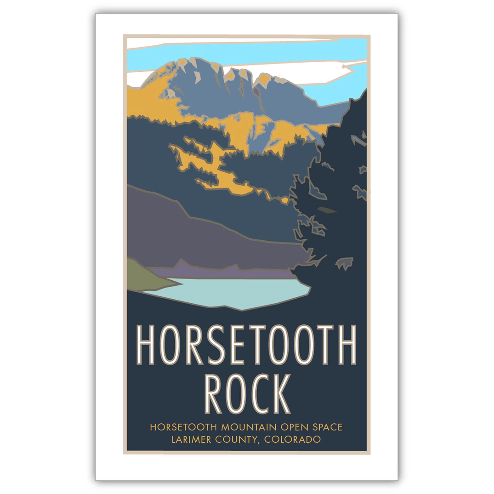 Horsetooth Rock & Reservoir Poster