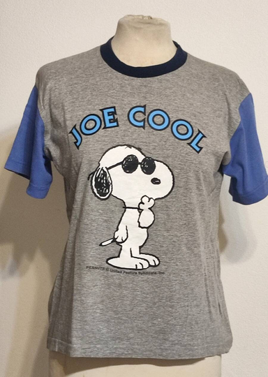 Joe Cool Snoopy Peanuts Vintage 90S T-Shirt Grey Blue Xs/S
