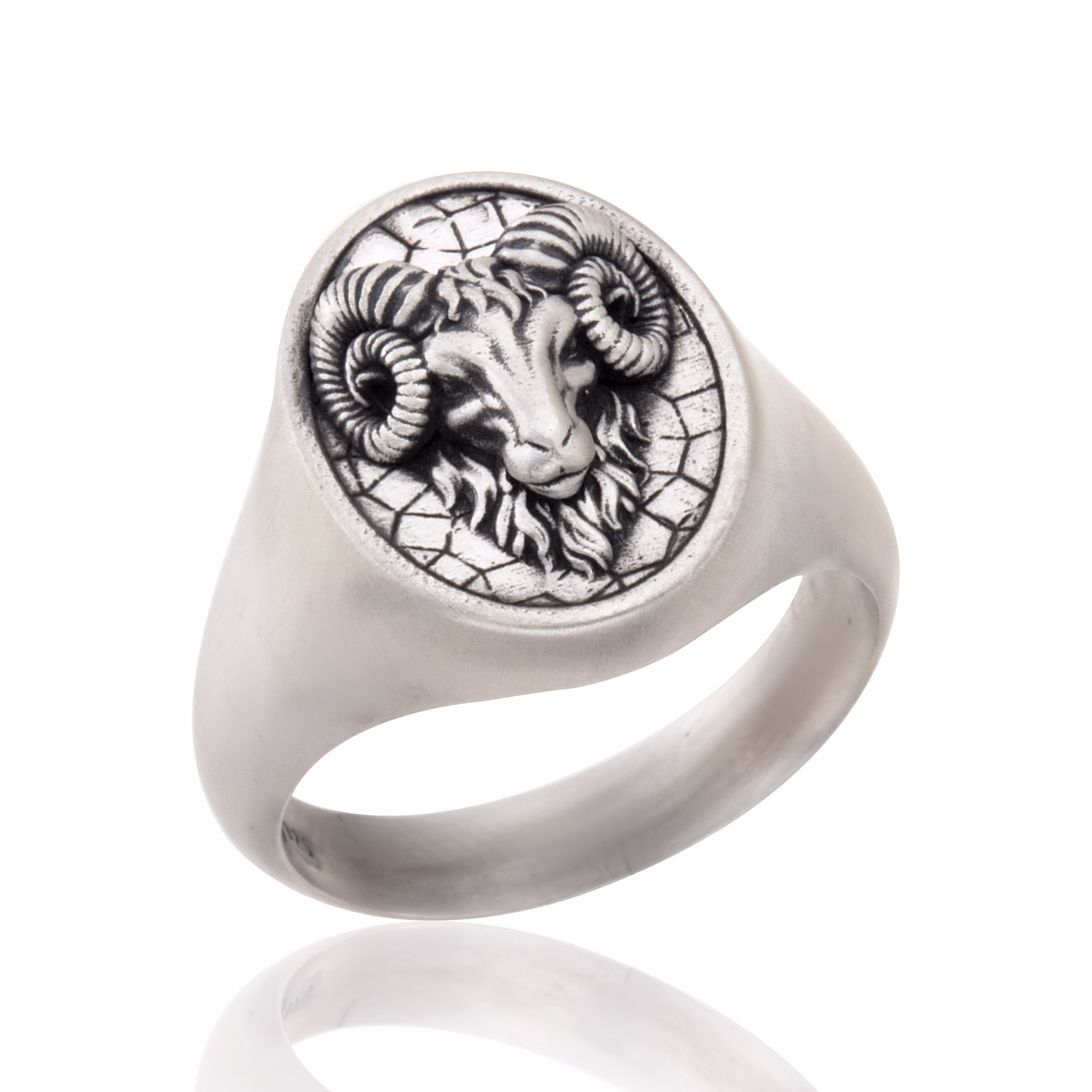 Sterling Silver Ram Rings, Animal Statement Rings For Men, Aries Zodiac Ring Gift Boyfriends, Valentine's Day Gifts Men