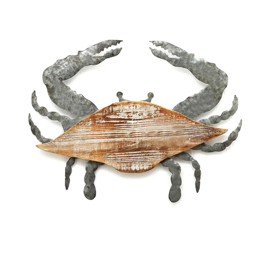 Parisloft Ocean 20-in W x 15-in H Wood Crab Nautical Wall Accent | UH199