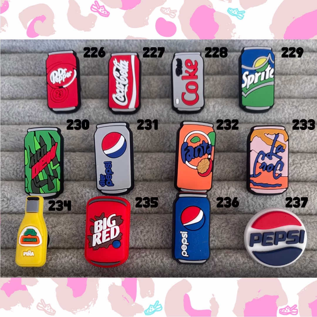 Drink Soda Can Beverage Charm Pop Crocs Charms Jibbitz Shoe