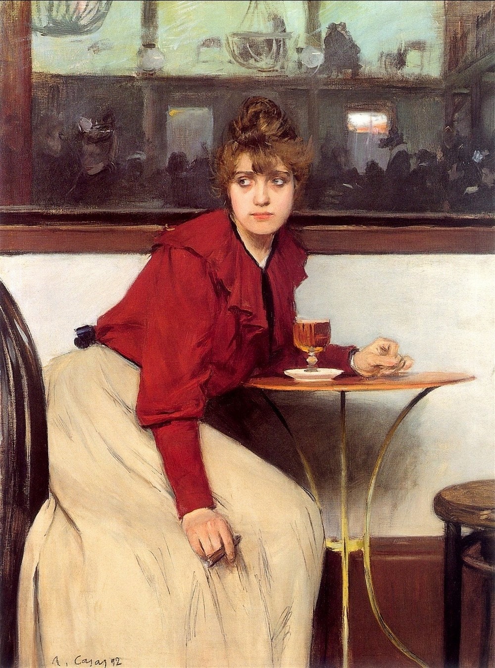Ramon Casas - La Madeleine | 1892, Canvas Gallery Wrapped Giclee Wall Art Print | D6045