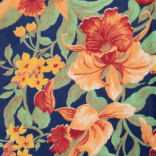 Roller Printed Cotton Cloth With Floral Design From Russia For Central Asian Markets, Mid 20Th C 227 X 221 cm/7'4'' 7'2'' Code993